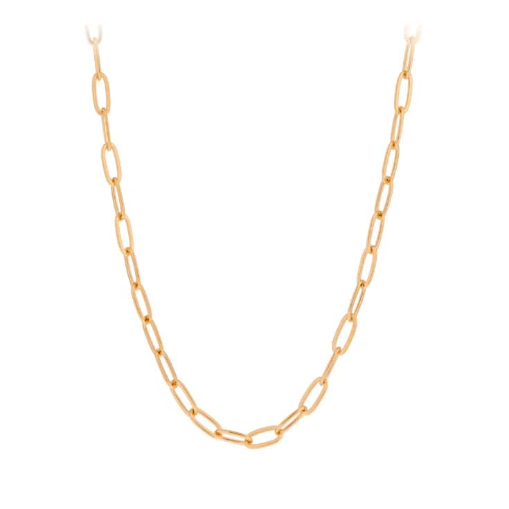 Gold plated large link necklace by Pernille Corydon