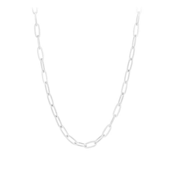 Silver chain link necklace by Pernille Corydon