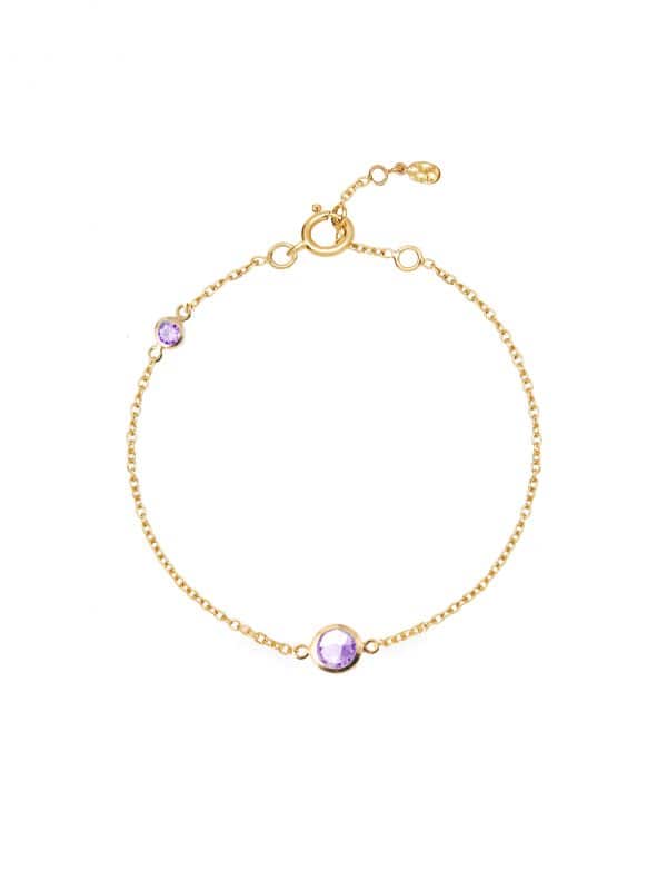 Luceir gold february birthstone bracelet
