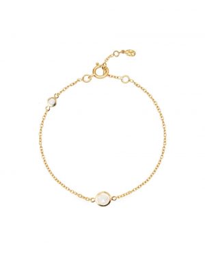 Gold plated october birthstone bracelet by Luceir