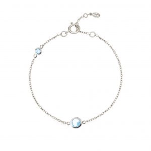 sterling silver february birthstone bracelet by Luceir