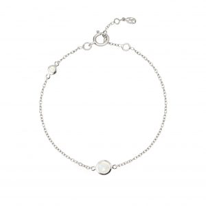 sterling silver october birthstone bracelet by Luceir