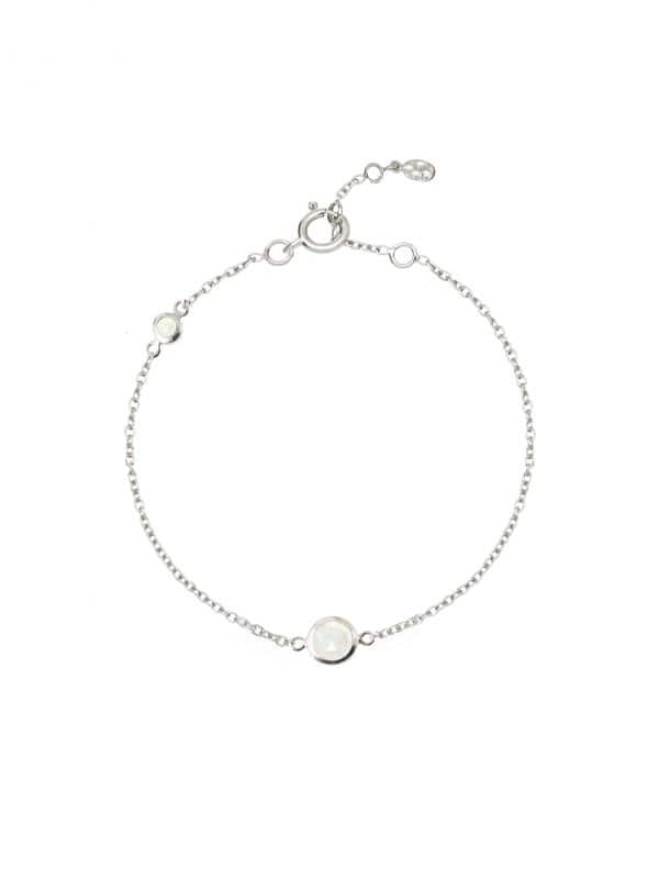 sterling silver october birthstone bracelet by Luceir