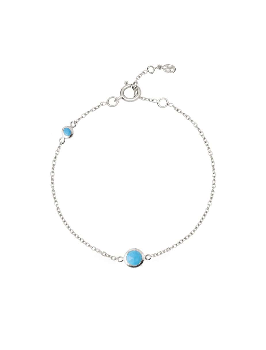 sterling silver december birthstone bracelet by Luceir