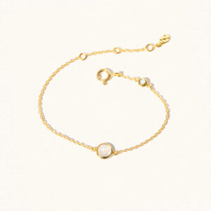 Gold Moonstone Bracelet - Luceir - Silverado Jewellery