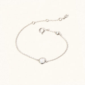 Silver Moonstone October Birthstone Bracelet - Silverado Jewellery