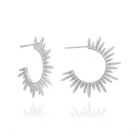 sterling silver sunray hoop earrings from Rachel Jackson