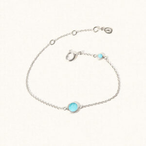 Silver December birthstone bracelet - Turquoise - Silverado Jewellery