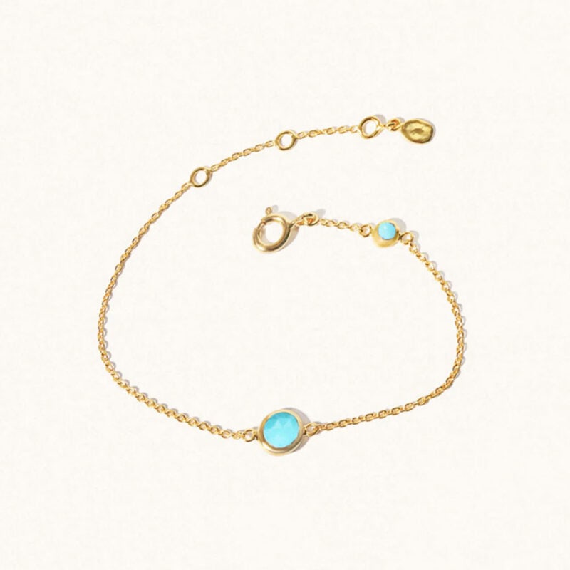 December birthstone bracelet - Turquoise - Silverado Jewellery