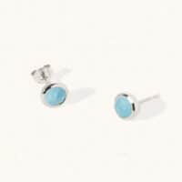 December Silver Birthstone Earrings - Turquoise - Silverado Jewellery