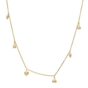 Rachel Jackson gold multi heart necklace