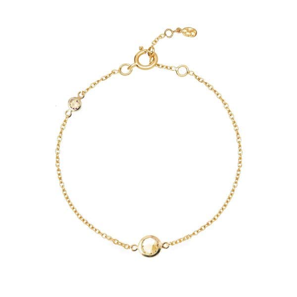 Luceir november birthstone citrine chain bracelet