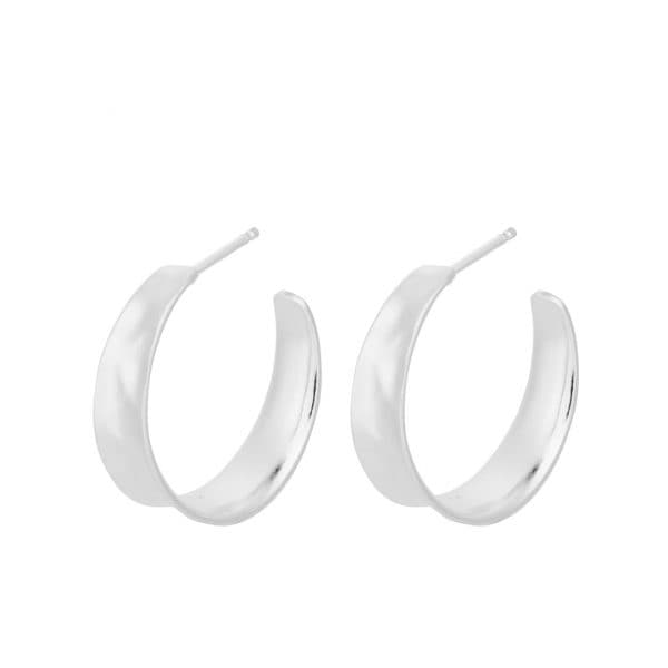 Pernille Corydon Midi Saga silver Hoop earrings