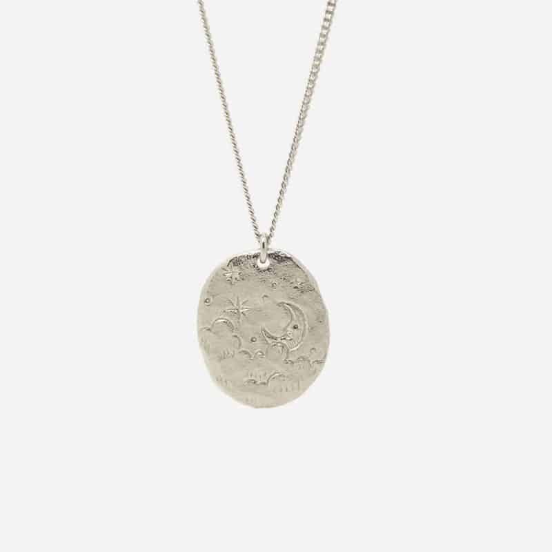 Silver Moon Nugget necklace from Manom Jewellery