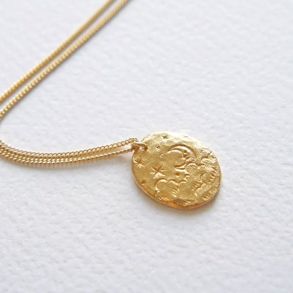 Happy Moon Gold plated nugget necklace
