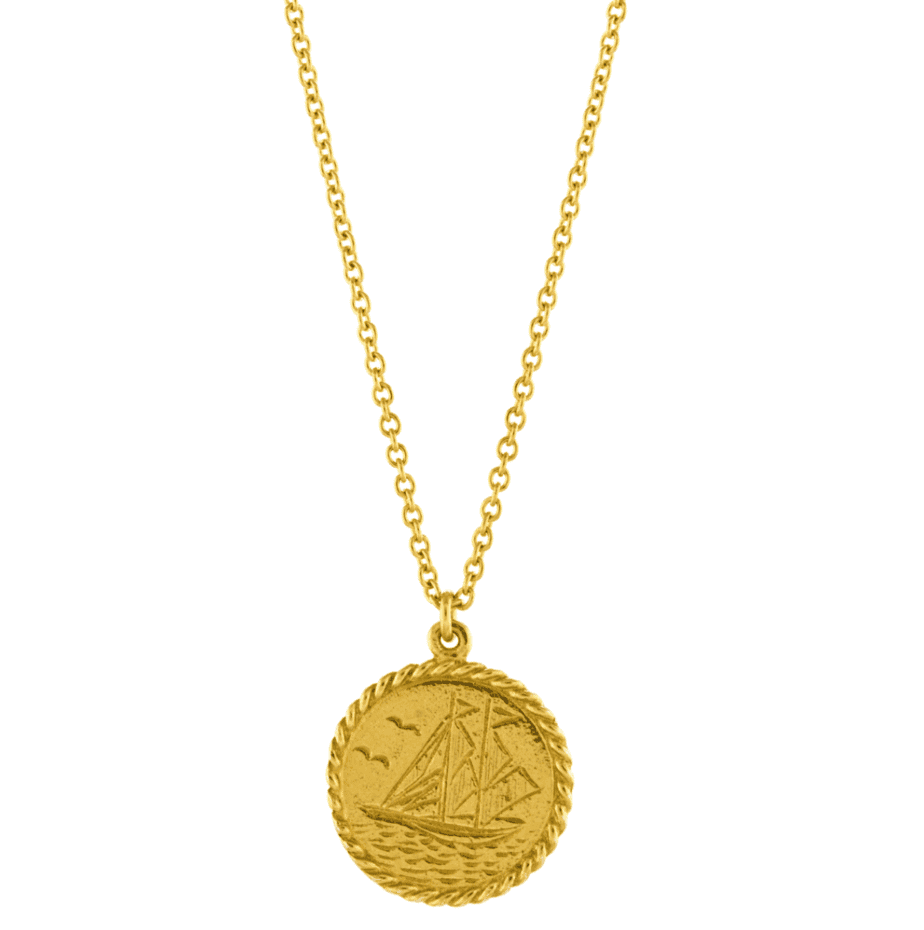 Alex Monroe Nautical Antique Coin Necklace - Silverado Jewellery