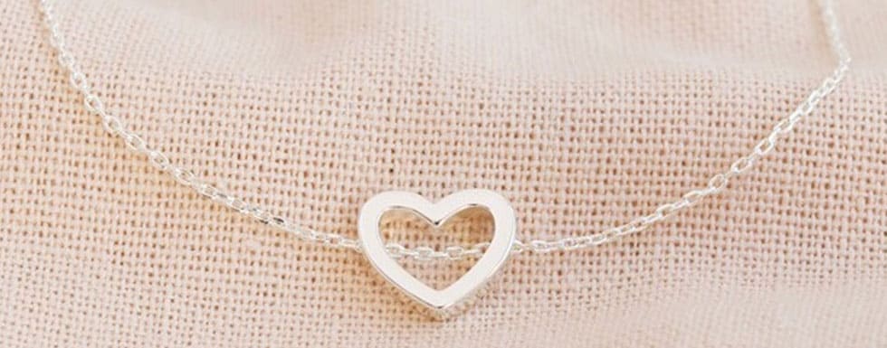 Silver Open Heart Bracelet