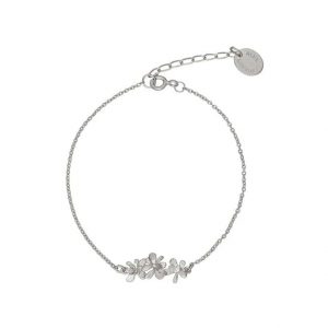 Alex Monroe Silver Sprouting Rosette In-Line Bracelet - Silverado Jewellery
