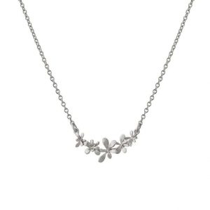 Alex Monroe Silver Sprouting Rosette In-Line Necklace - Silverado Jewellery