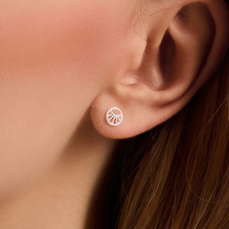 Pernille Corydon Mini Daylight Silver Stud Earrings - Silverado Jewellery
