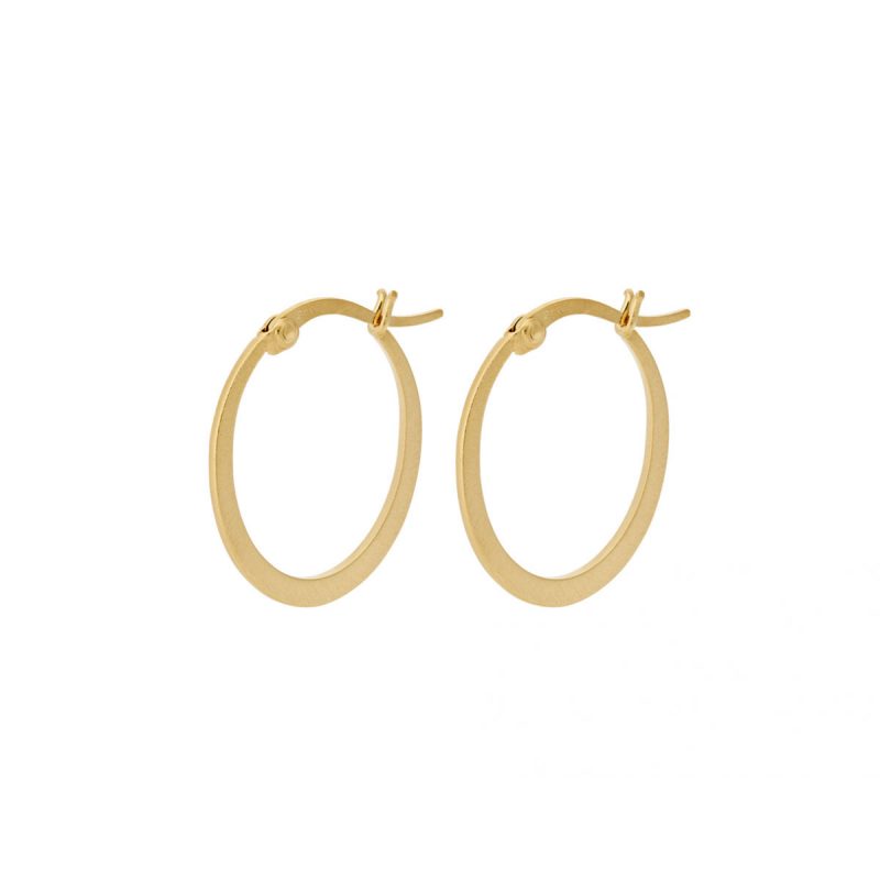 Gold oval hoop earrings - PERNILLE CORYDON - SIGNS OF SUMMER COLLECTION - Silverado Jewellery