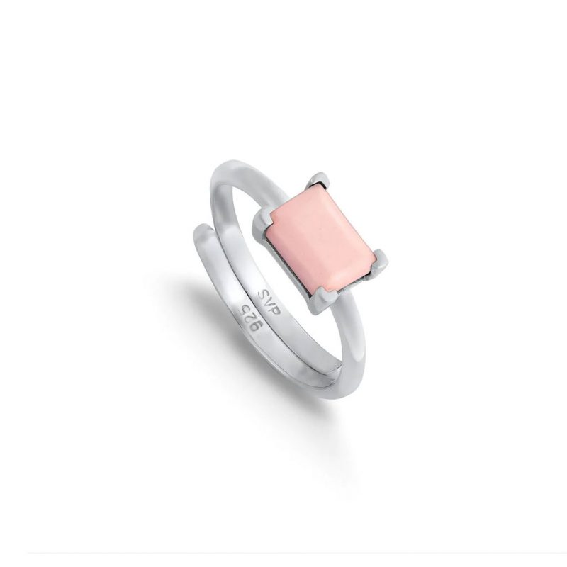 Silver pink opal ring - NEW SVP INDU RINGS - Silverado Jewellery