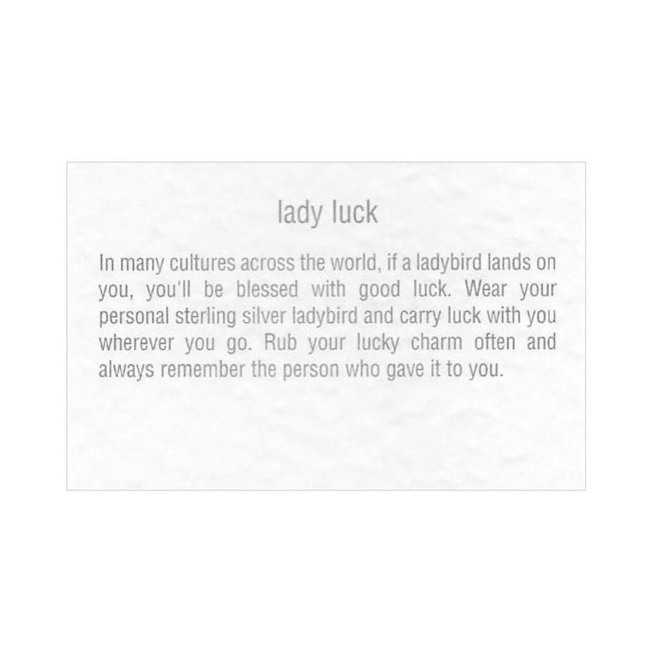 Silver Lady Luck Necklace Silverado Jewellery