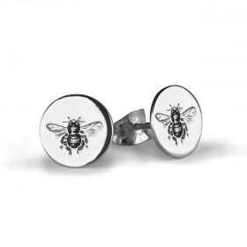 Silver busy bee stud earrings - tales from the earth - Silverado Jewellery