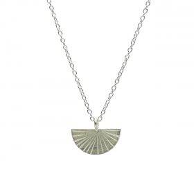 Silver Fan Necklace - One & Eight - Silverado Jewellery