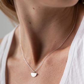 Silver Fan Necklace - One & Eight - Silverado Jewellery