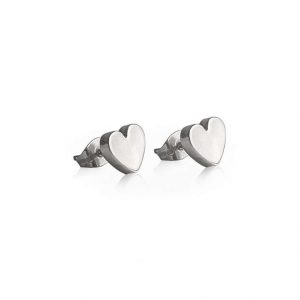 Classic Silver Heart Stud earrings - Tales from the earth - Silverado Jewellery