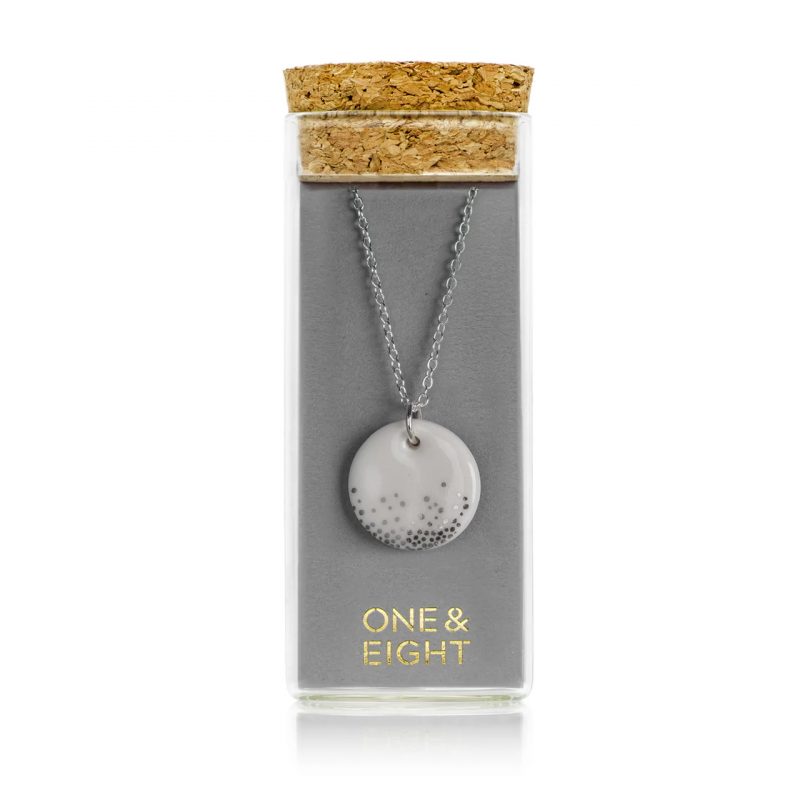 Porcelain Silver Mist Necklace - One & Eight - Silverado Jewellery