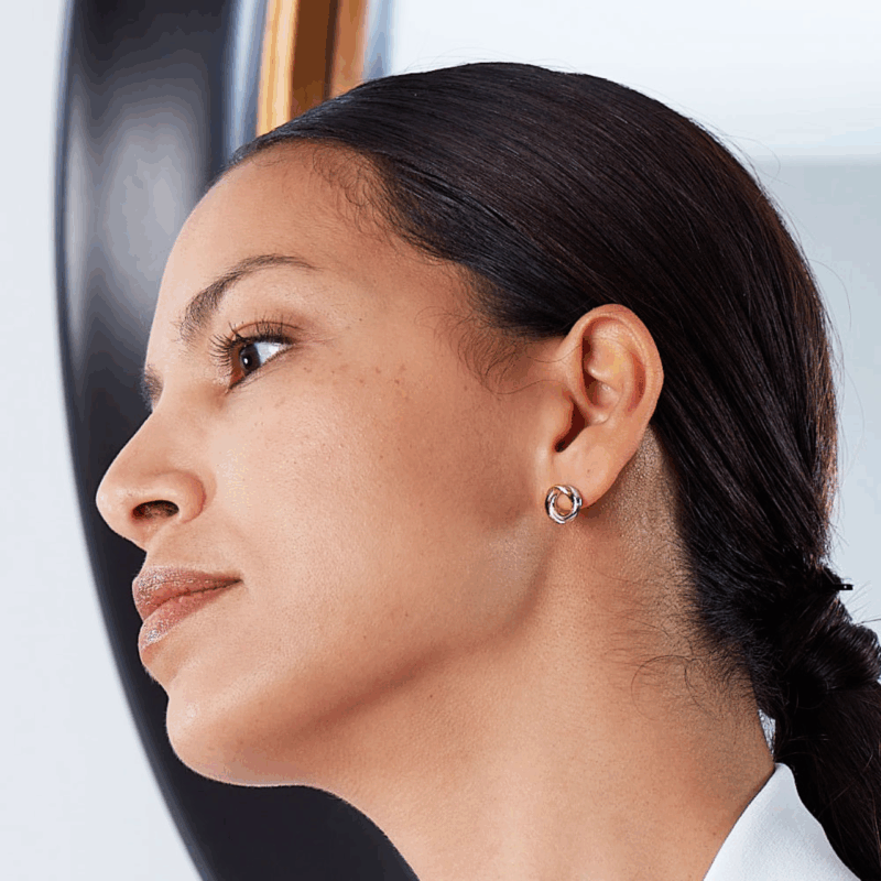 bevel trilogy stud earrings - Silverado Jewellery