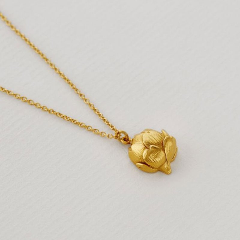 Gold Artichoke Necklace - Alex Monroe - Silverado Jewellery