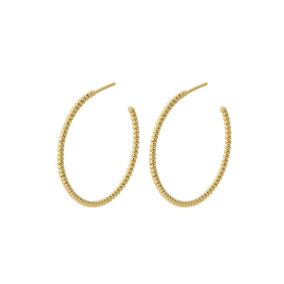 Twisted Creole Hoop Earrings - Silverado Jewellery