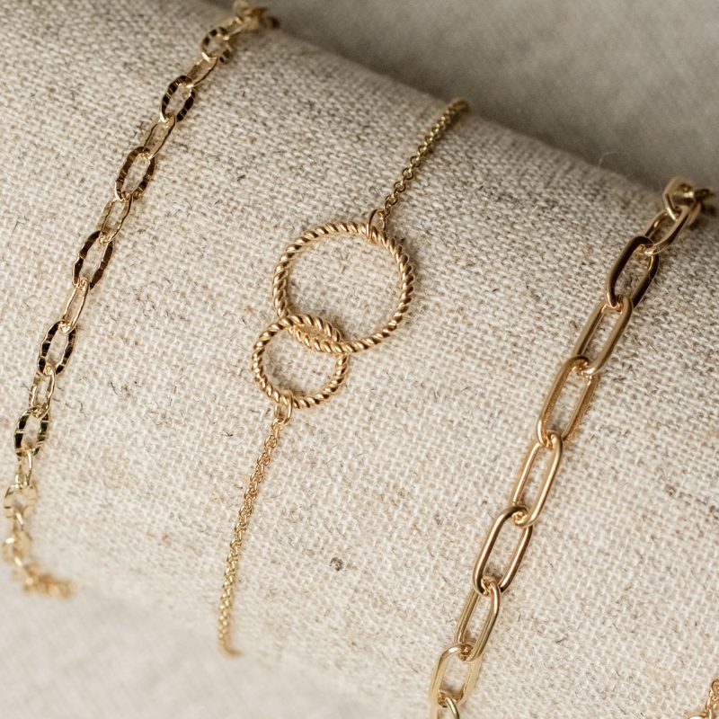 gold double twisted bracelet - pernille corydon - silverado jewellery