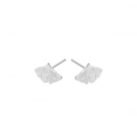 Biloba leaf silver stud earring - Pernille Corydon - Silverado Jewellery