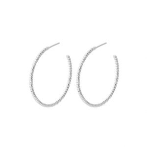 Silver twisted creole earrings - Pernille Corydon - Silverado Jewellery