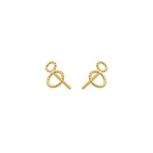 Twisted Circle Stud Earrings - Pernille Corydon - Silverado Jewellery