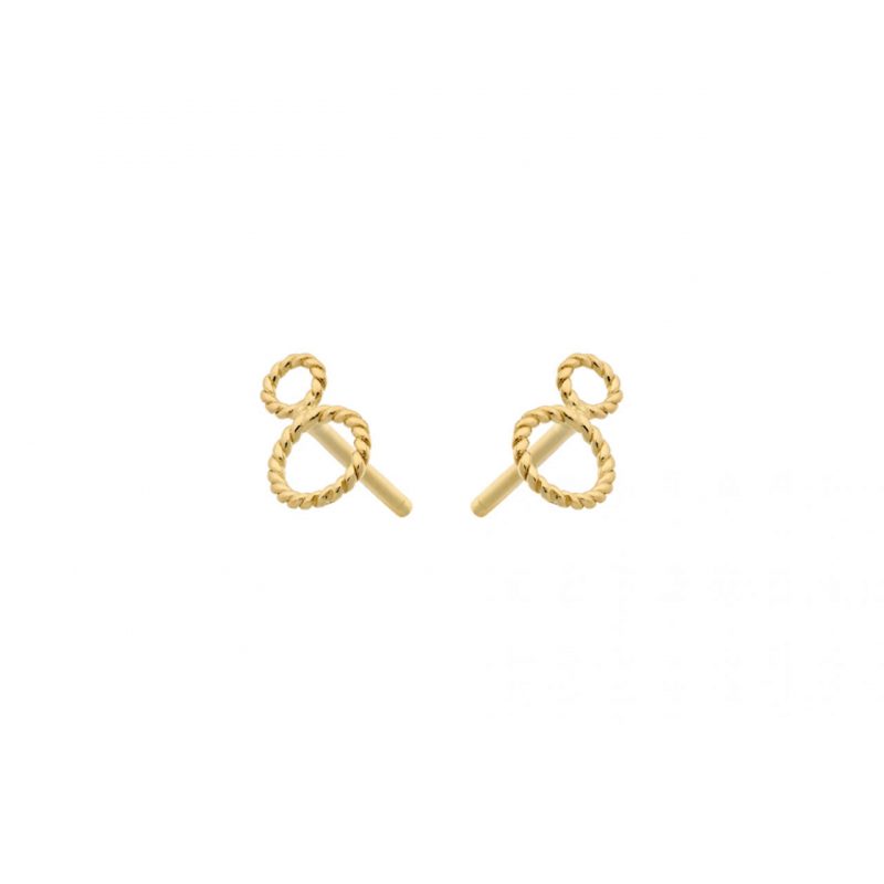 Twisted Circle Stud Earrings - Pernille Corydon - Silverado Jewellery