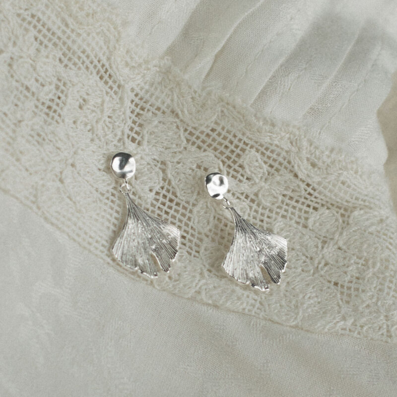 Biloba Drop Earrings - Pernille Corydon - Silverado Jewellery