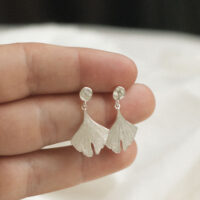 Biloba Drop Earrings - Pernille Corydon - Silverado Jewellery