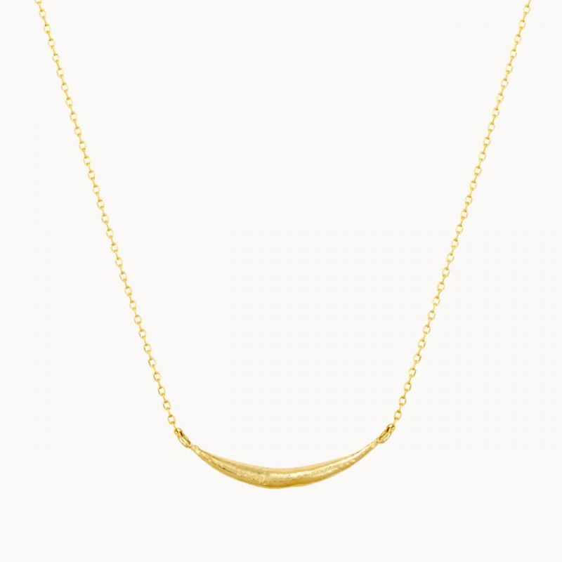 9ct Gold Connected Eclipse Pendant Necklace - Wild Fawn - Silverado Jewellery
