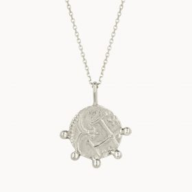 Silver Tesoro Coin Fragment Pendant Necklace - Wild Fawn - Silverado Jewellery