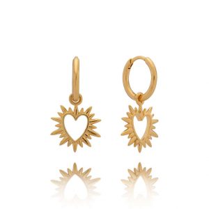 Bevelled Hexagon Hoop Earrings - Silverado Jewellery