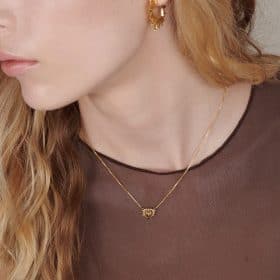 Gold heart Necklace - Rachel Jackson - Silverado Jewellery