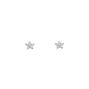Silver sparkling star stud earrings - Silverado Jewellery
