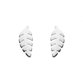 Silver Leaf Stud Earrings - Silverado Jewellery