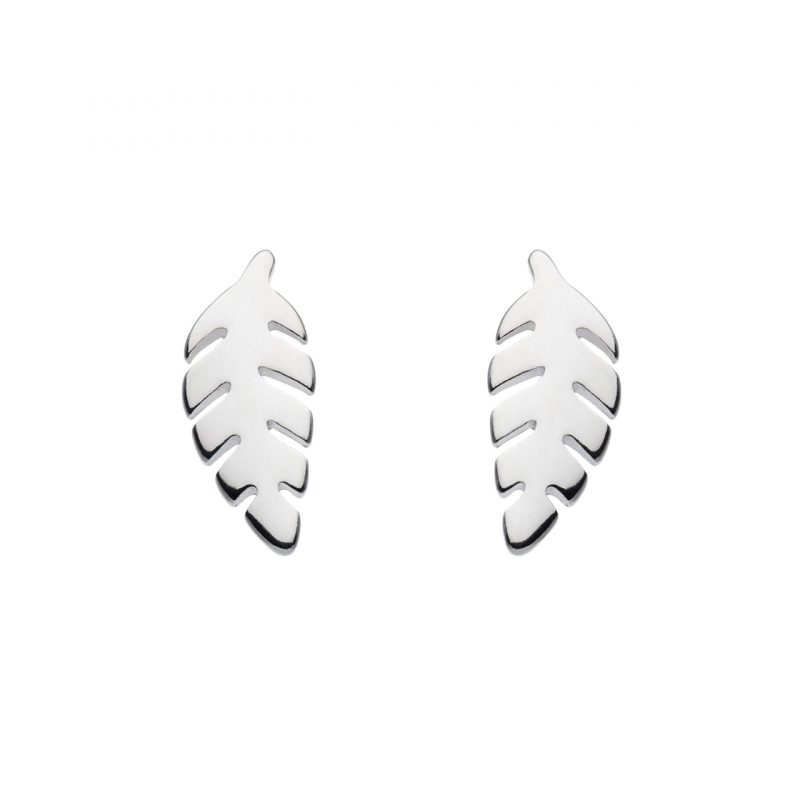 Silver Leaf Stud Earrings - Silverado Jewellery