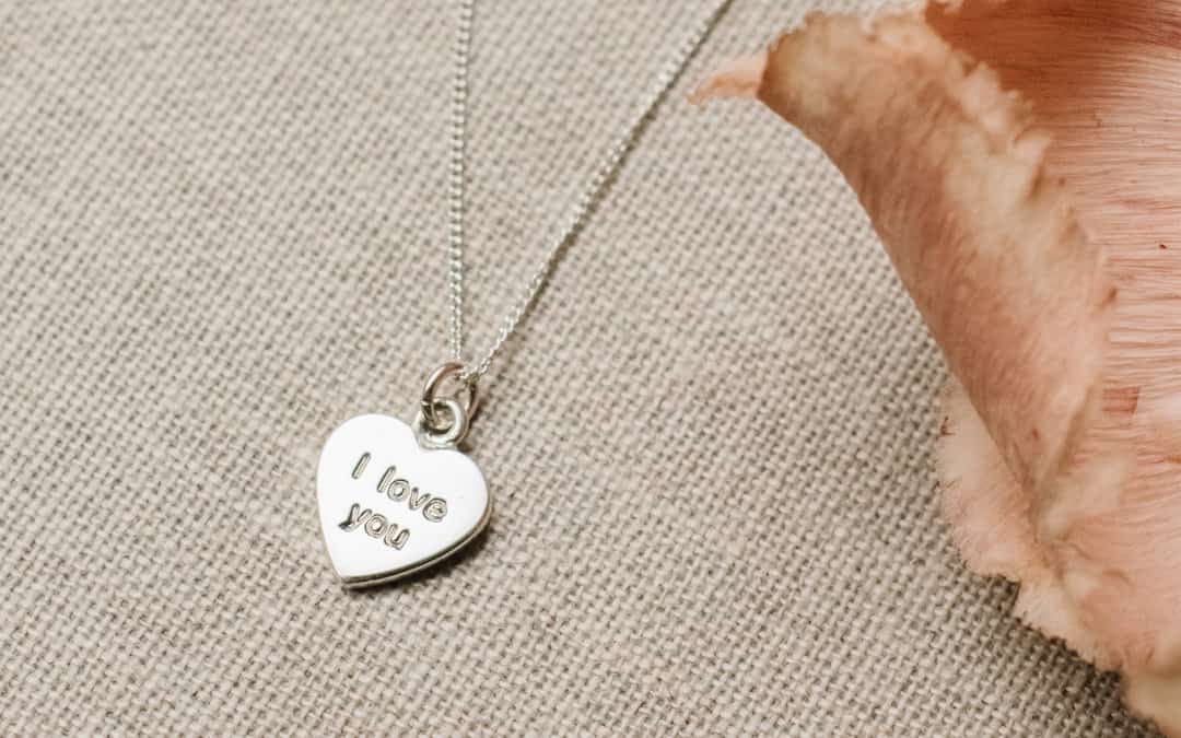 Engraved Heart Infinity Necklace in Sterling Silver - MYKA